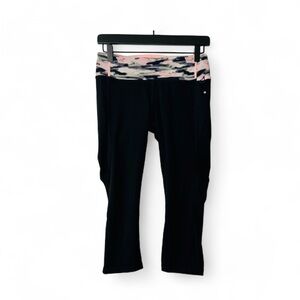 lululemon athletica Kids Black Leggings with Pink Camo Waistband